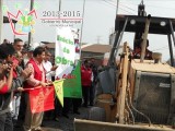 Banderazo a cimentación de pavimento en La Paz