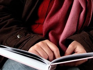 reading a book